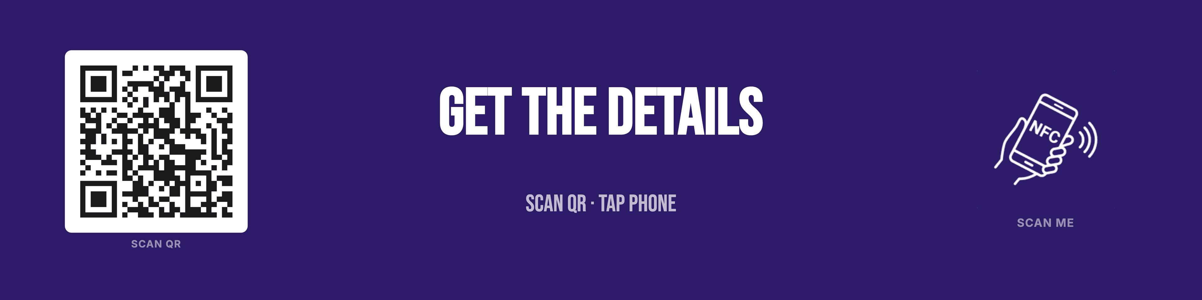 Bold purple sign rider design