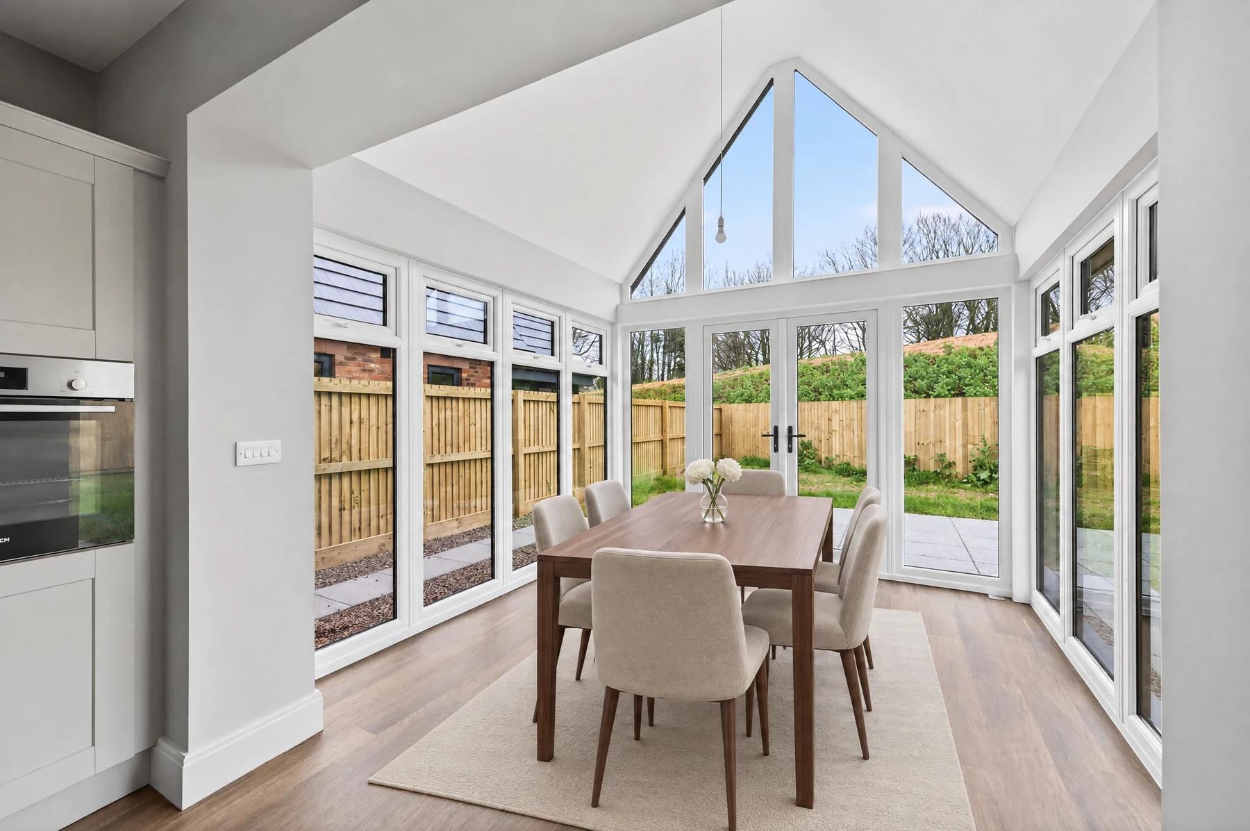Virtually staged dining room from our multi-angle examples