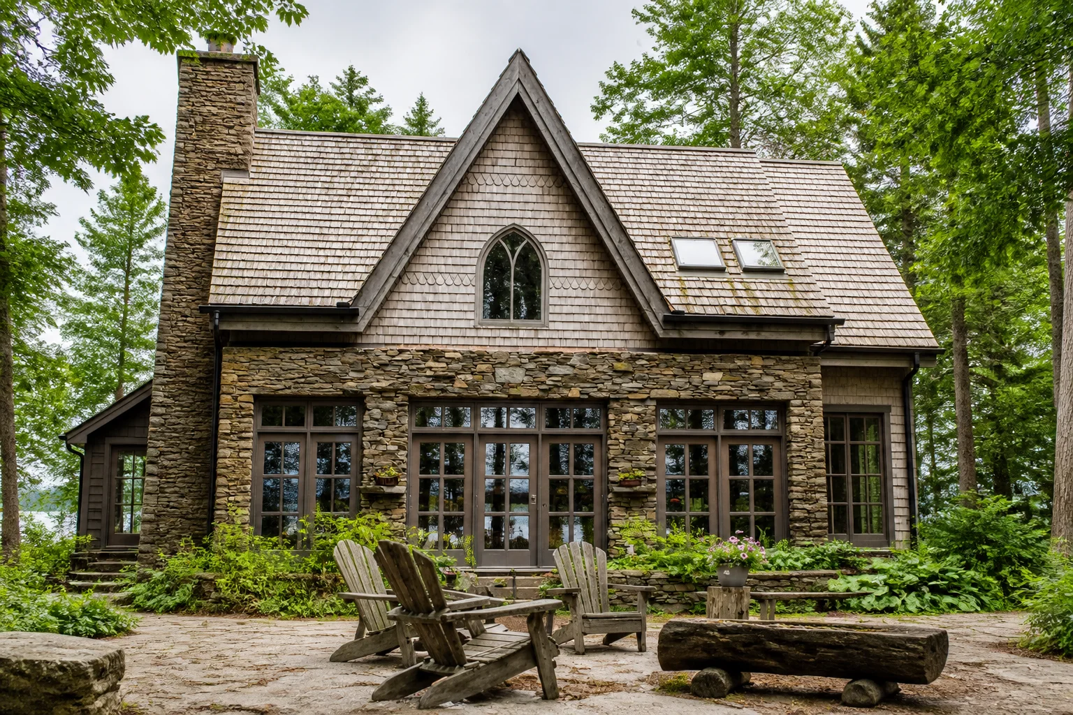 Contemporary waterfront residence featured on an individual property website