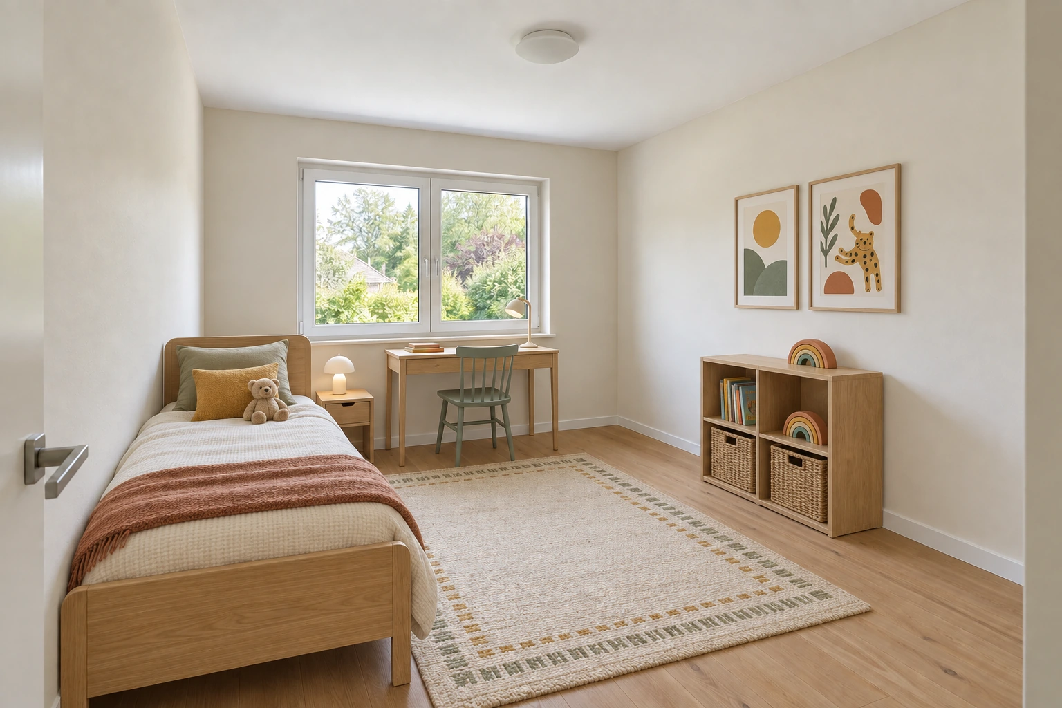 Kids’ room (demo), first view, staged with ListingAI Precision Pro