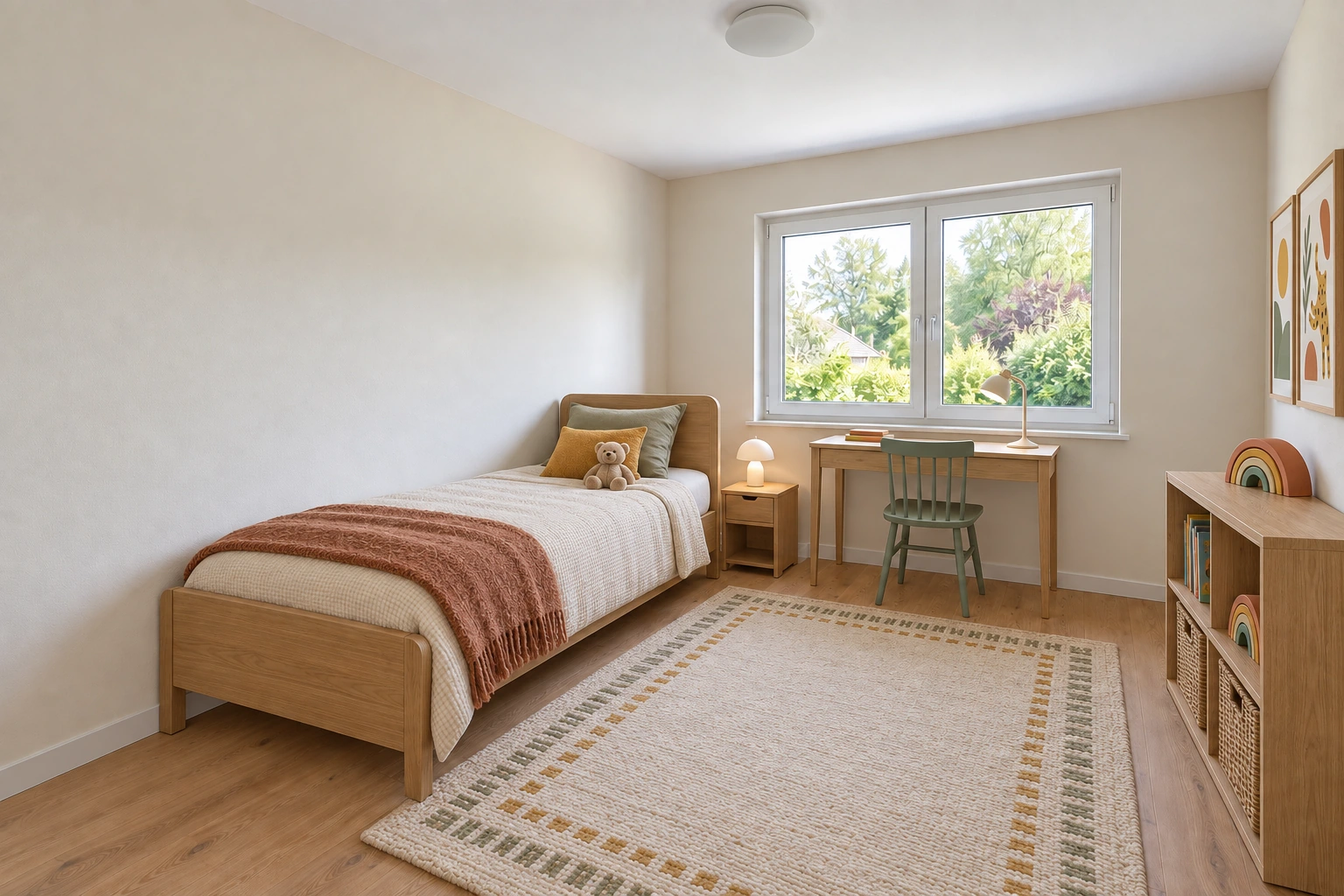 Kids’ room (demo), matching view, staged with ListingAI Precision Pro
