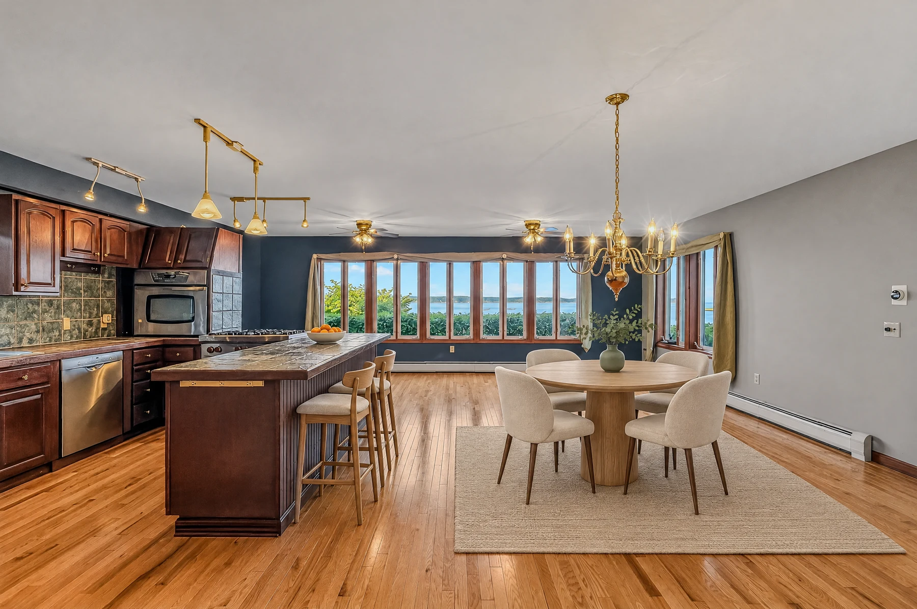 Kitchen, first view, staged with ListingAI Precision Fast