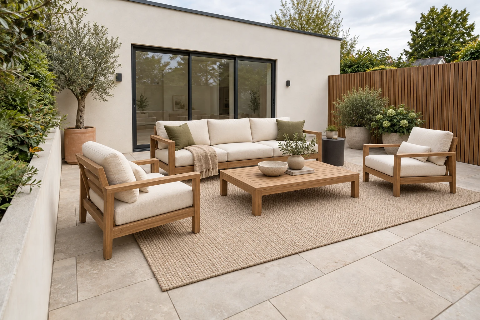 Outdoor living (demo), first view, staged with ListingAI Precision Pro