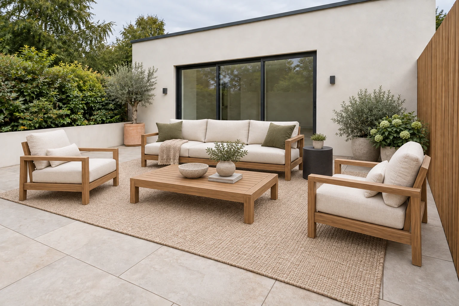 Outdoor living (demo), matching view, staged with ListingAI Precision Pro